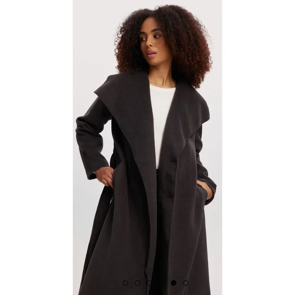 Noize Lena Long Length Vegan Wool Coat NWT Size XL - Picture 6 of 13